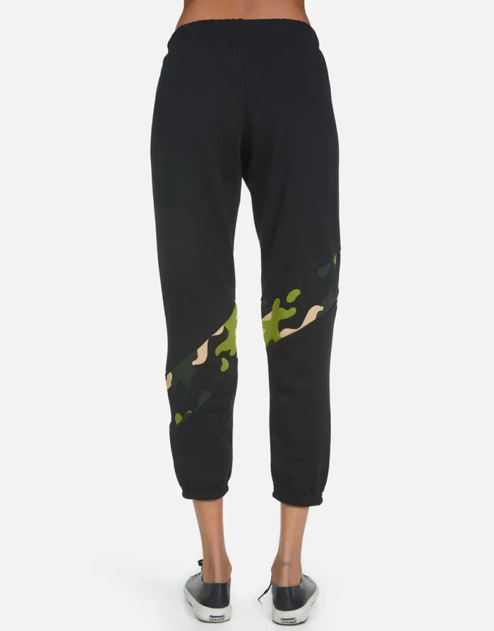 Abra Camo Lip Black Women039s Lauren Moshi Crop Sweatpants