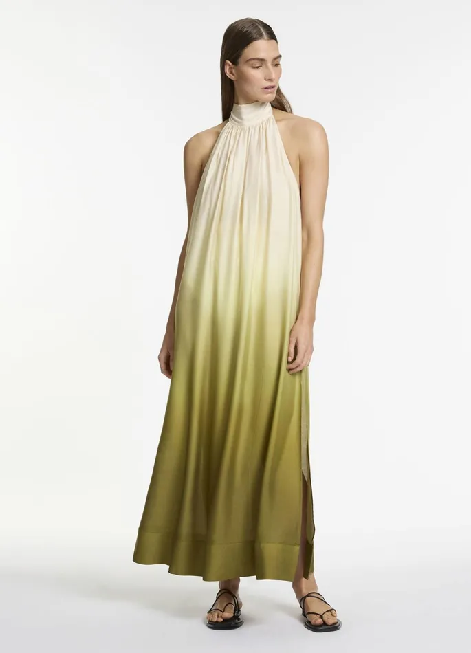 Acacia Haze Halter Maxi Dress Eucalyptus Women JETS Australia Dresses and Kaftans
