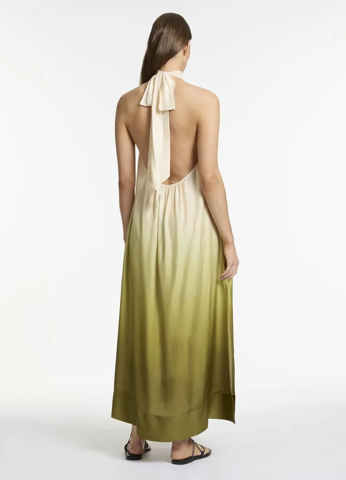 Acacia Haze Halter Maxi Dress Eucalyptus Women JETS Australia Dresses and Kaftans