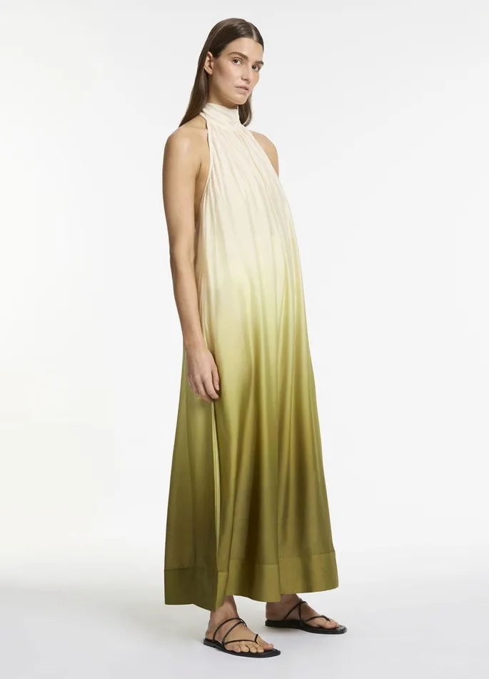 Acacia Haze Halter Maxi Dress Eucalyptus Women JETS Australia Dresses and Kaftans