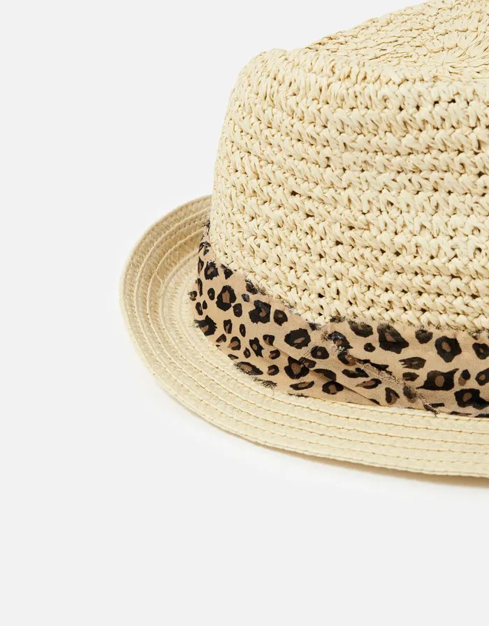 Accessorize Animal Trim Trilby Hat Leopard Leopard Women Hats