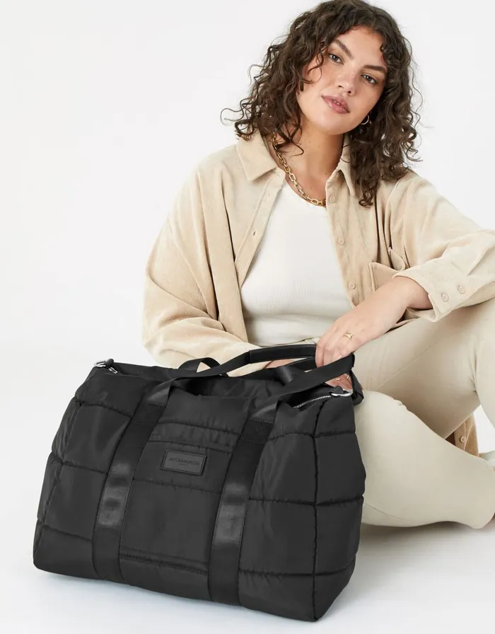 Accessorize Becki Gym Bag With Recycled Polyester Black Black Women Shoulder Bags