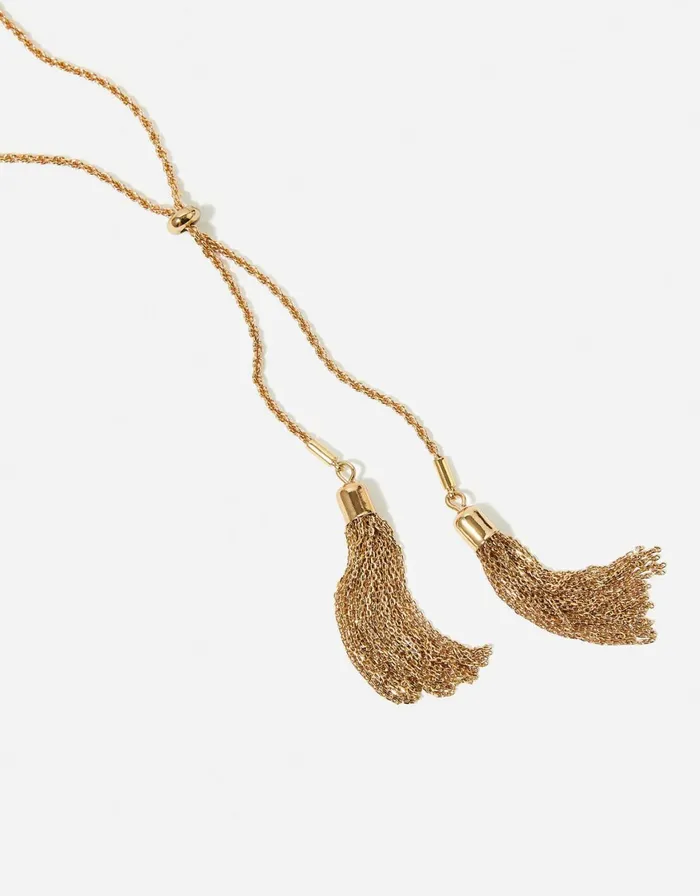 Accessorize Blue Harvest Long Tassel Necklace Women Necklaces