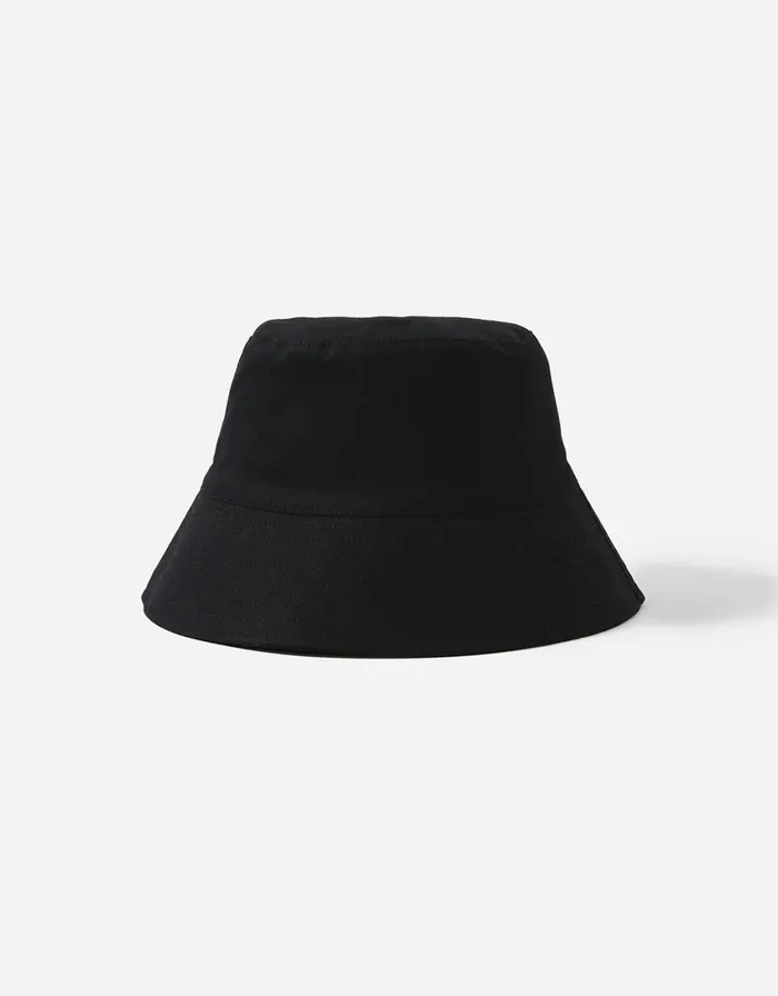 Accessorize Bucket Hat In EcoFriendly Cotton Black Black Women Hats