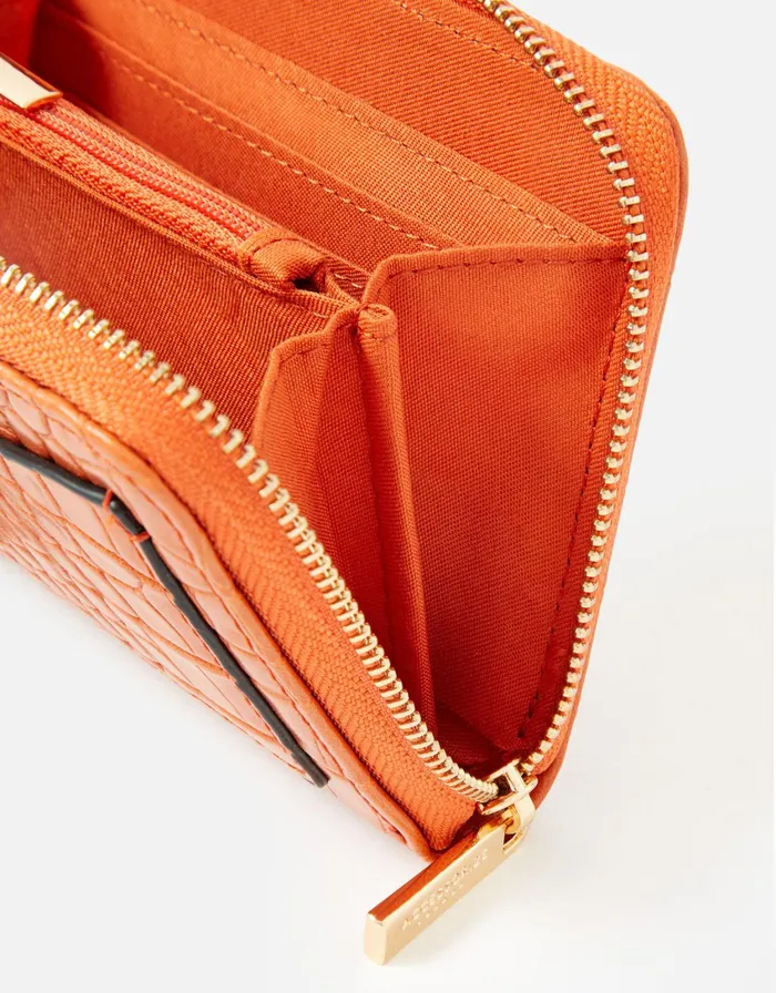 Accessorize Card Pocket Purse Orange Women Vegan Bags Backpacks and Purses