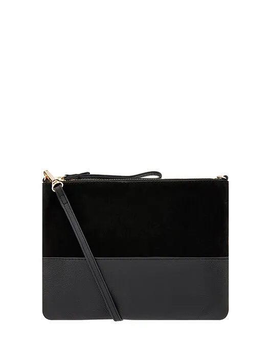 Accessorize Carmela Leather Cross Body Bag Black Women Leather Bags