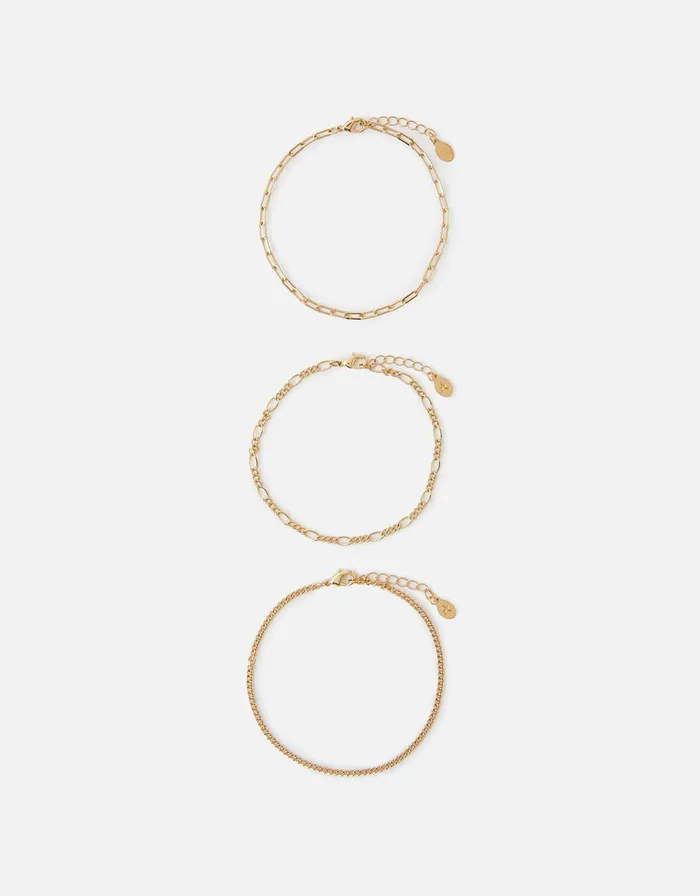 Accessorize Chain Bracelet Set Women Anklets