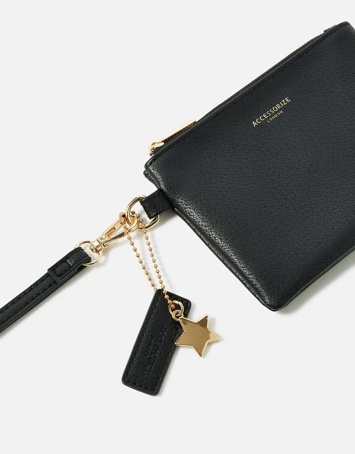 Accessorize Charm Wristlet Cardholder Black Black Women Purses and Wallets