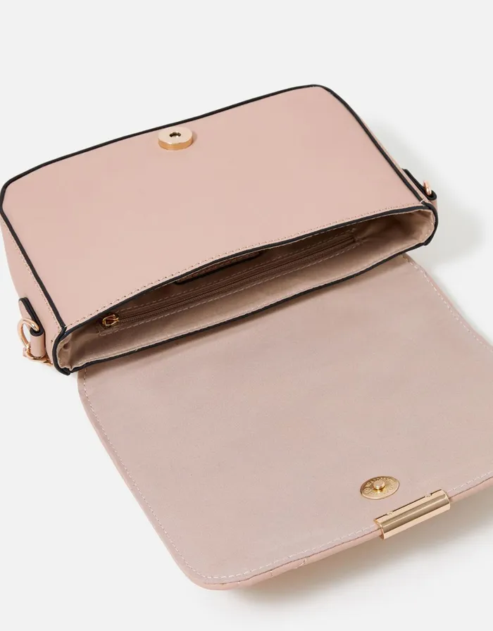 Accessorize Chrissy Quilted Chain CrossBody Bag Pink Pink Women CrossBody Bags