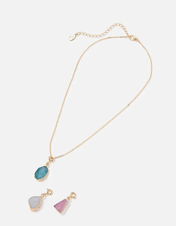 Accessorize Country Retreat Interchangeable Stone Necklace Women Necklaces