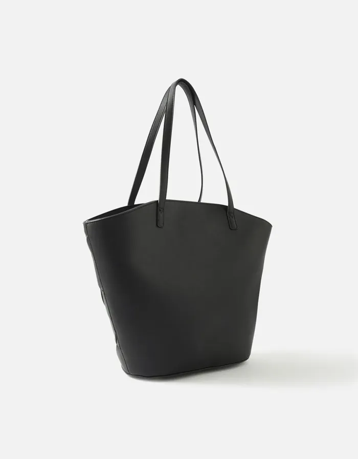 Accessorize CrossWeave Tote Bag Black Black Women Tote and Shopper Bags