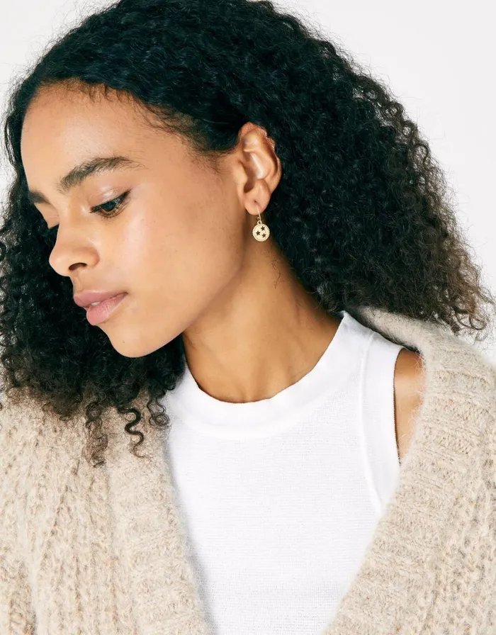 Accessorize CutOut Star Coin Hoops Women Earrings
