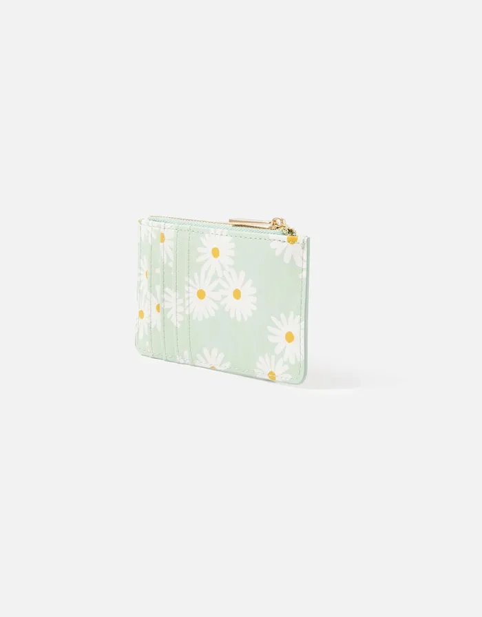 Accessorize Daisy Print Cardholder Women Vegan Bags Backpacks and Purses