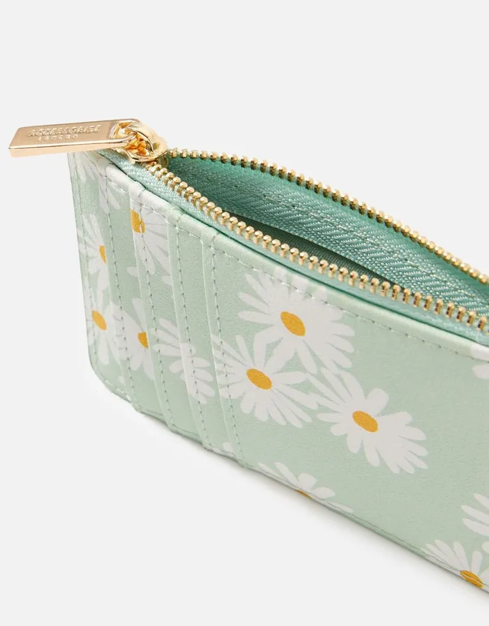 Accessorize Daisy Print Cardholder Women Vegan Bags Backpacks and Purses