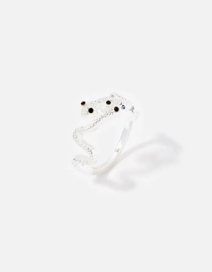 Accessorize Embellished Snake Ring Silver Silver Women Rings