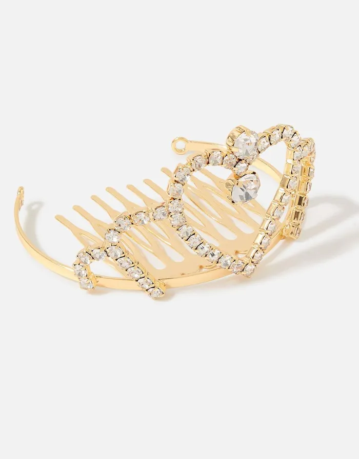 Accessorize Girls Diamante Tiara Comb Girls Hair Accessories