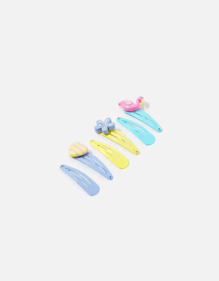Accessorize Girls Flamingo Hair Clip Multipack Girls Hair Accessories