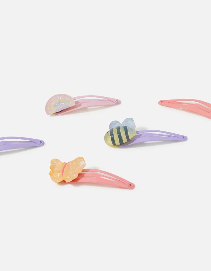 Accessorize Girls Garden Character Hair Clip Multipack Girls Hair Accessories