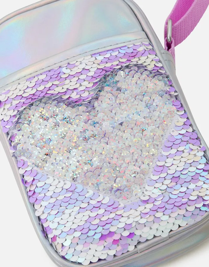 Accessorize Girls Sequin Mobile Phone Bag Girls Bags