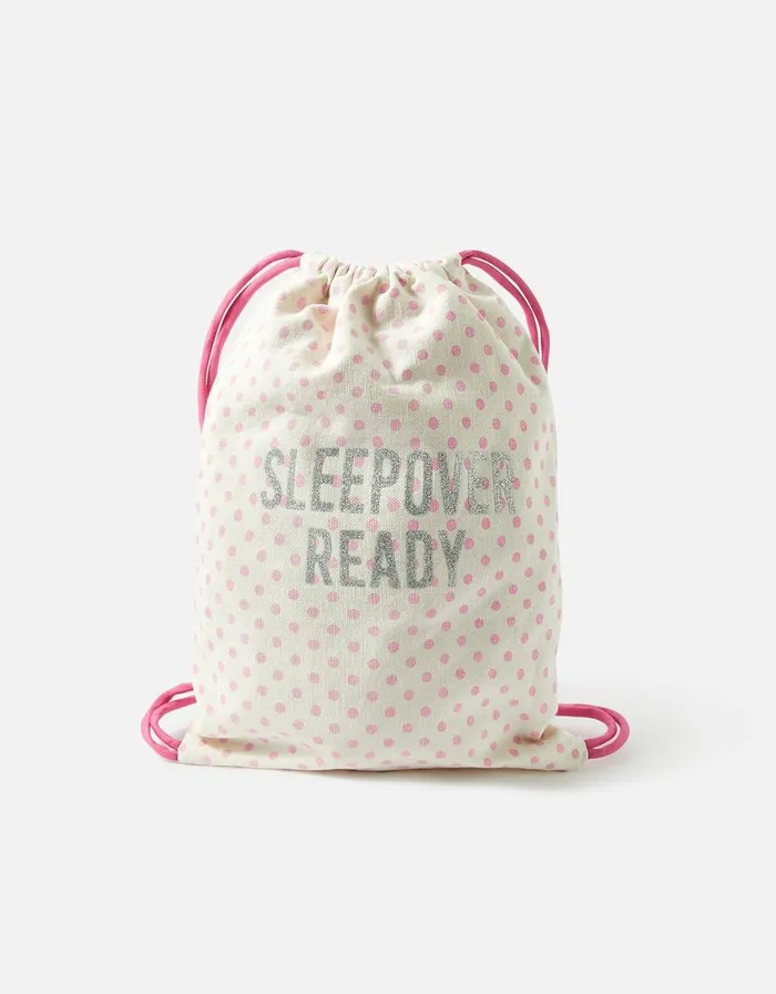 Accessorize Girls Sleepover Ready Drawstring Bag Girls Bags