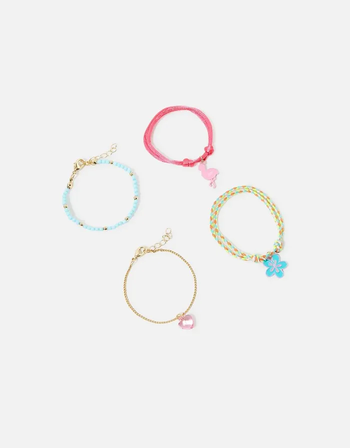 Accessorize Girls Tropical Friendship Bracelet Set Girls Jewellery