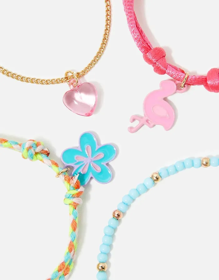 Accessorize Girls Tropical Friendship Bracelet Set Girls Jewellery