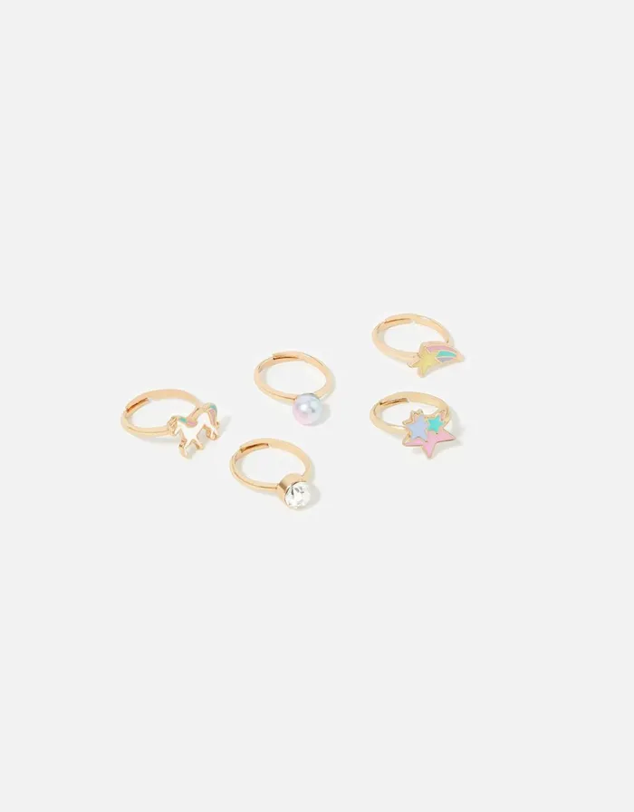 Accessorize Girls Unicorn Ring Set Girls Jewellery