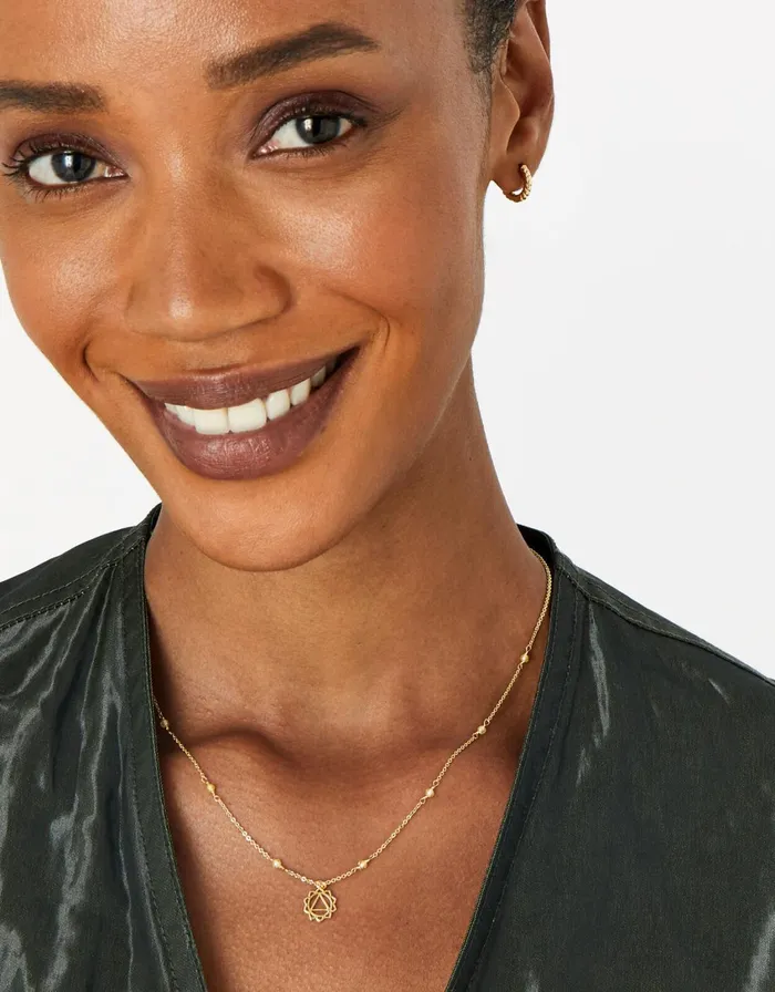 Accessorize GoldPlated Beaded Solar Chakra Necklace Women Necklaces