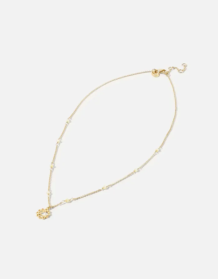 Accessorize GoldPlated Beaded Solar Chakra Necklace Women Necklaces