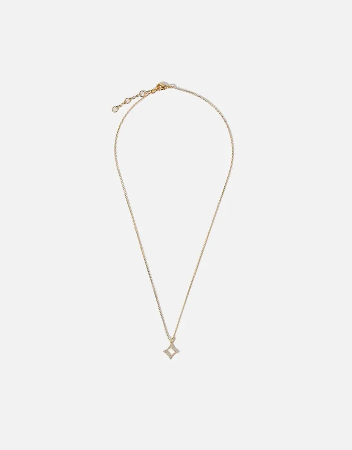 Accessorize GoldPlated Diamond Sparkle Pendant Necklace Women Necklaces