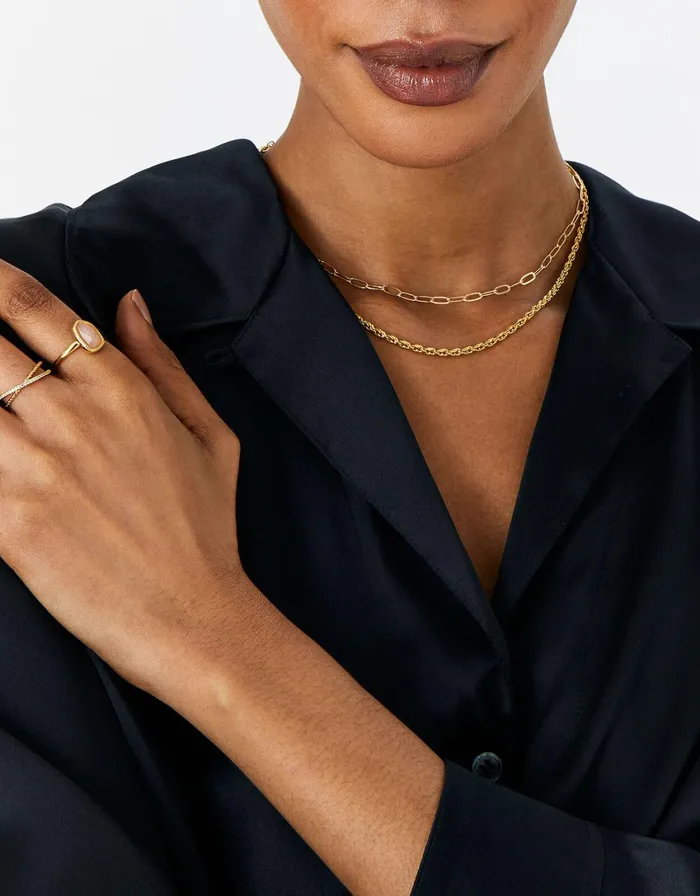Accessorize GoldPlated Irregular Rose Quartz Ring Pink Pink Women Rings