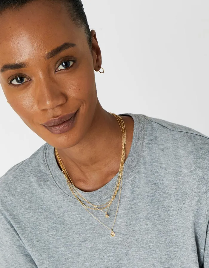 Accessorize GoldPlated Layered Good Fortune Necklace Women Necklaces