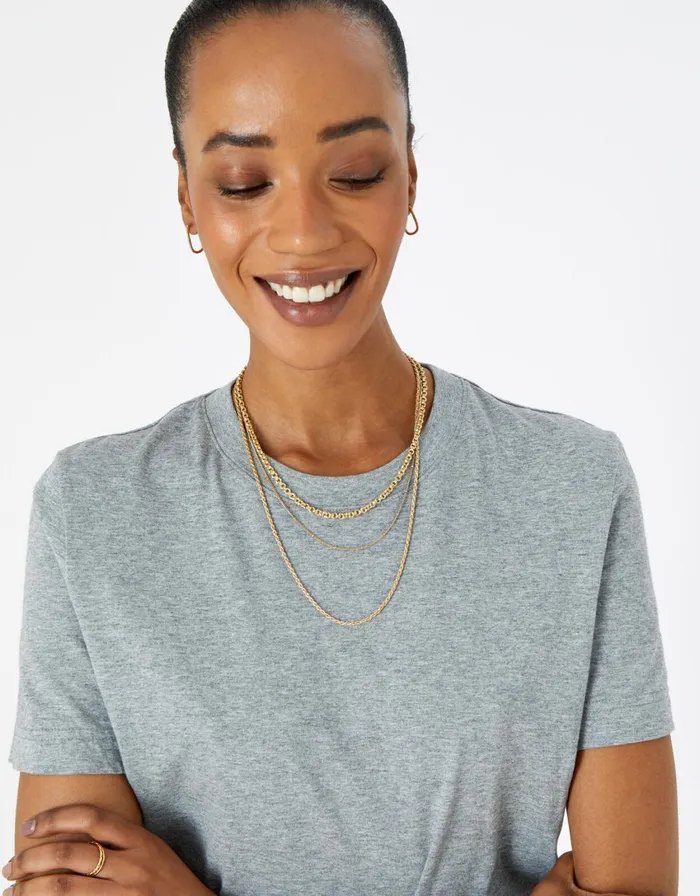 Accessorize GoldPlated Rolo Chain Necklace Women Necklaces