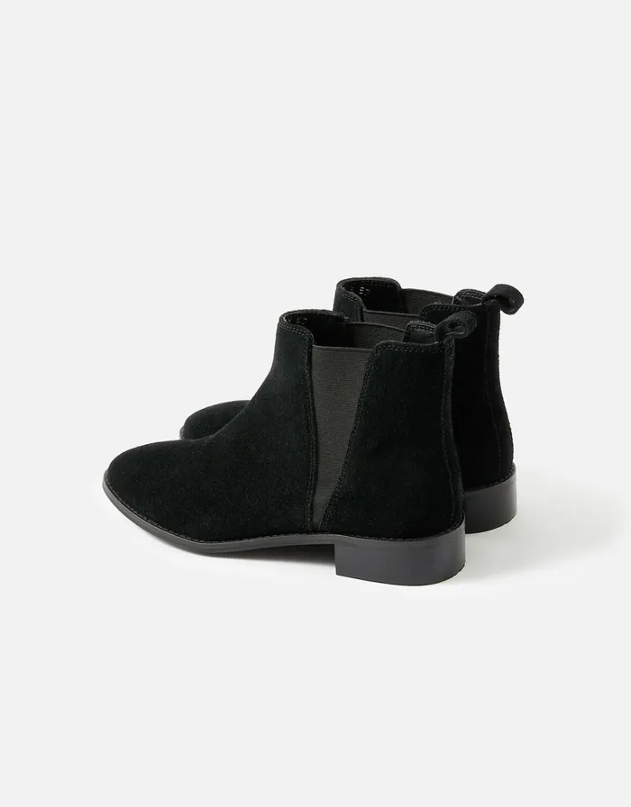 Accessorize Harriet Suede Boots Black Black Women Boots