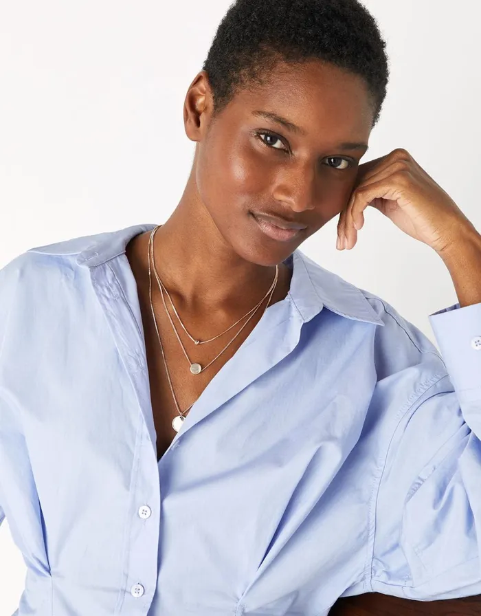 Accessorize Layered Disc Pendant Necklace Women Necklaces