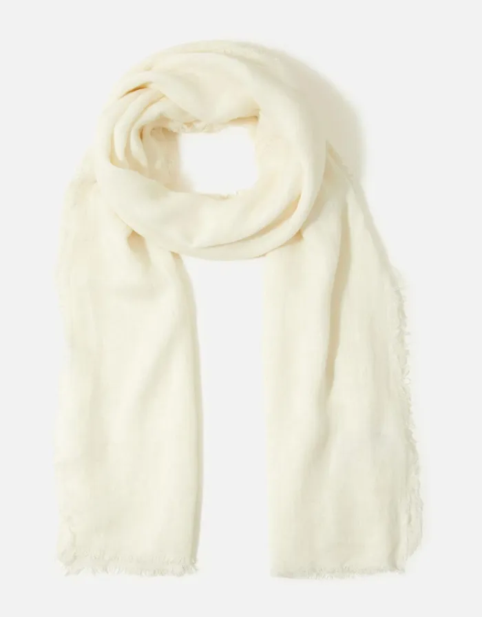 Accessorize Lightweight Scarf In Linen Blend Natural Natural Women Scarves