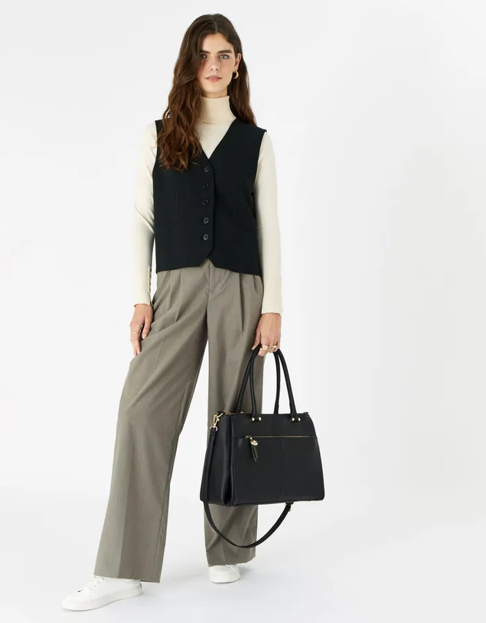 Accessorize Mariah Work Tote Bag Black Black Women Shoulder Bags