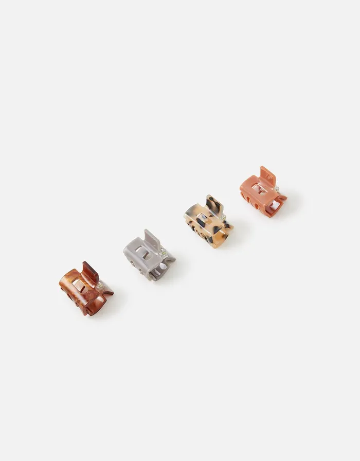 Accessorize Mini Square Claw Clip Multipack Women Hair Accessories