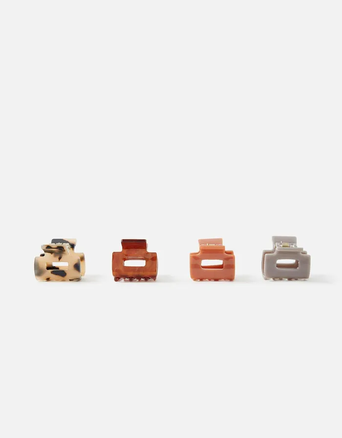 Accessorize Mini Square Claw Clip Multipack Women Hair Accessories