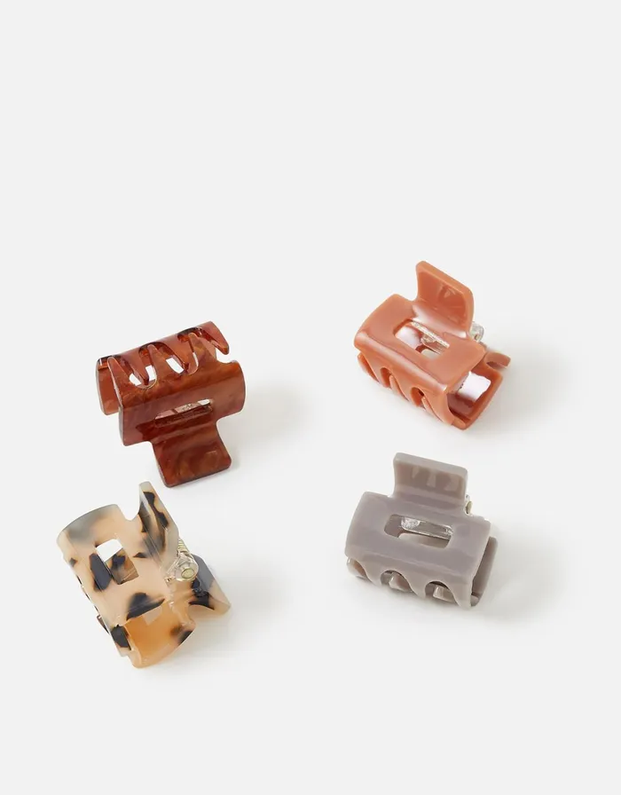 Accessorize Mini Square Claw Clip Multipack Women Hair Accessories