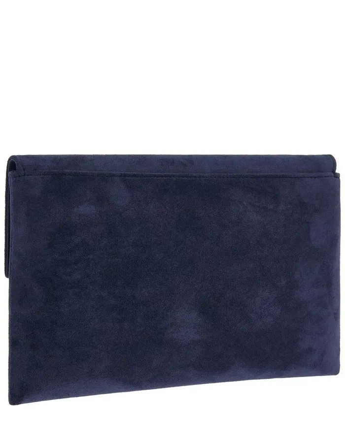 Accessorize Natalie Suedette Envelope Clutch Bag Blue Navy Women Clutch Bags