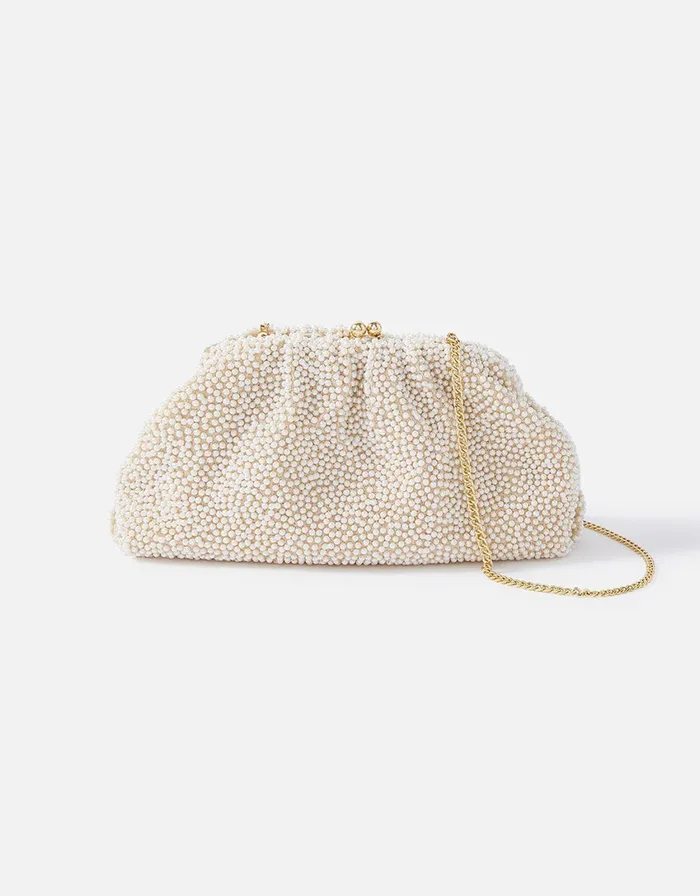Accessorize Pearl Cloud Clutch Bag Women Clutch Bags