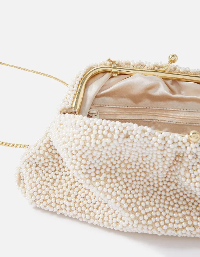 Accessorize Pearl Cloud Clutch Bag Women Clutch Bags