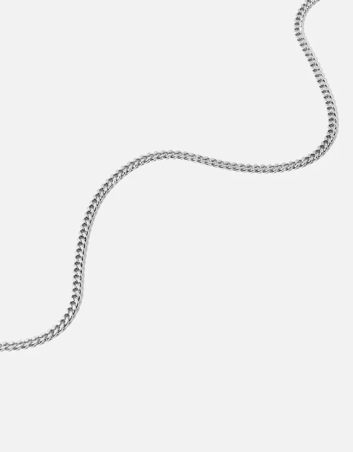 Accessorize PlatinumPlated Curb Chain Necklace Women Necklaces