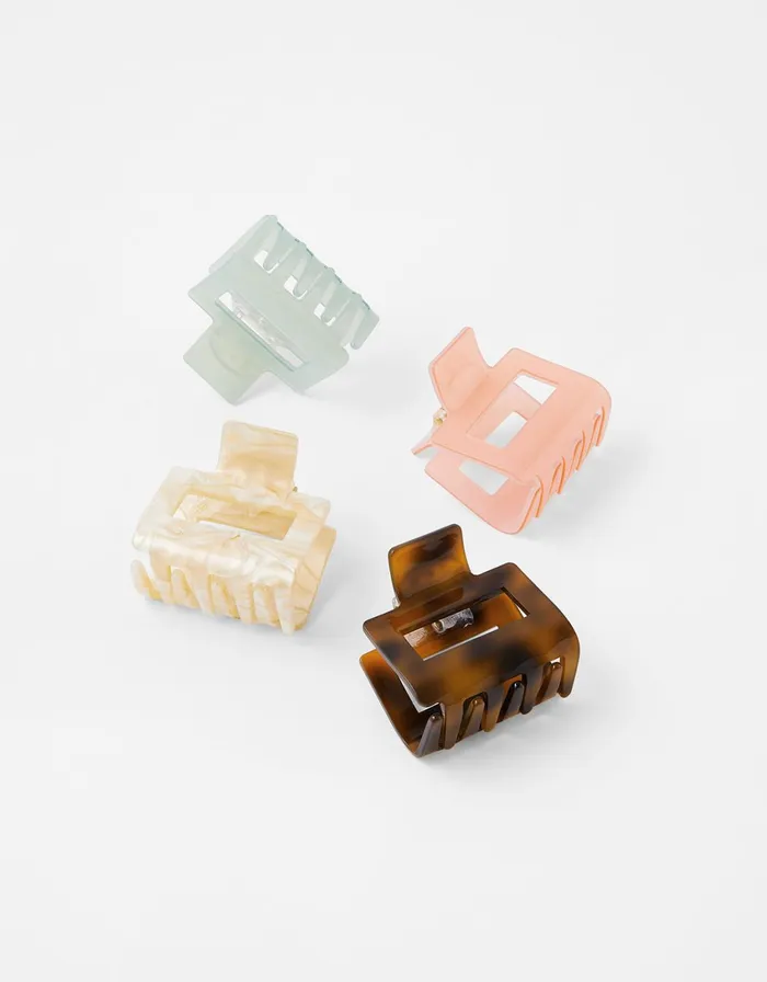 Accessorize Rectangle Claw Clip Set Women Hair Accessories
