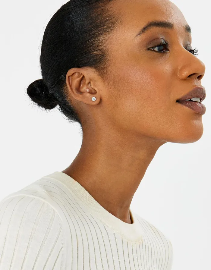Accessorize Recycled Sterling Silver Boho Disc Earrings Women Earrings