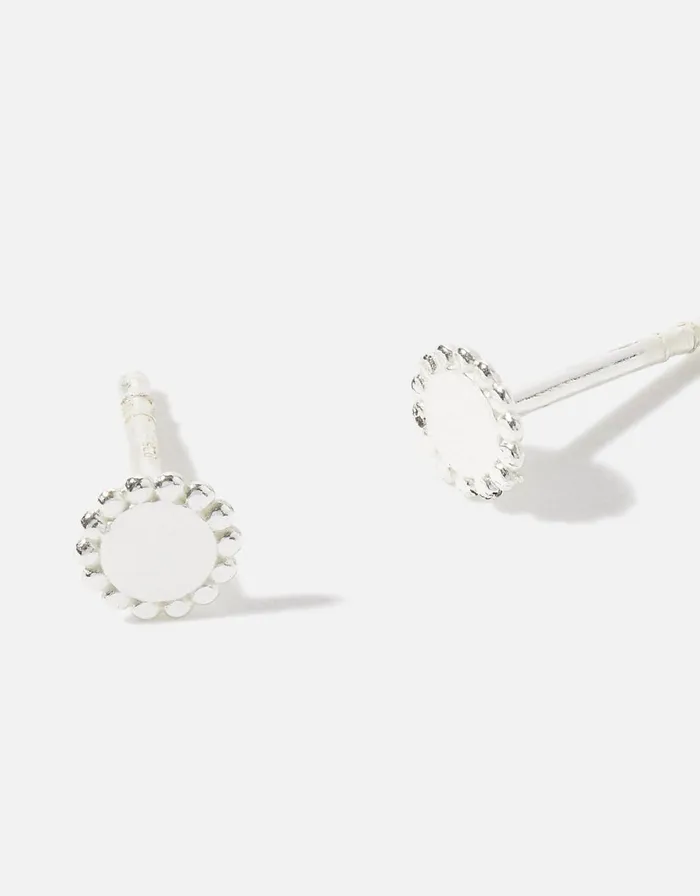 Accessorize Recycled Sterling Silver Boho Disc Earrings Women Earrings