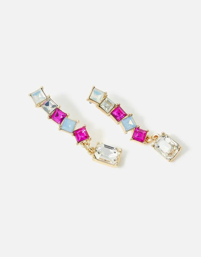 Accessorize Romantic Ramble Eclectic Drop Earrings Multi Brightsmulti Women Earrings