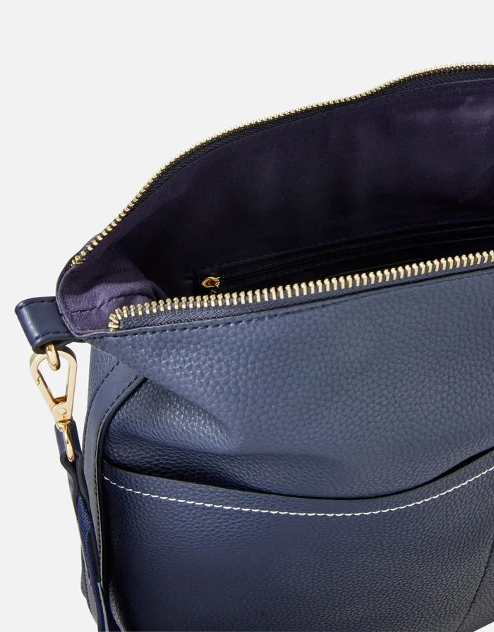 Accessorize Sasha Webbing Shoulder Bag Blue Navy Women Vegan Bags Backpacks and Purses