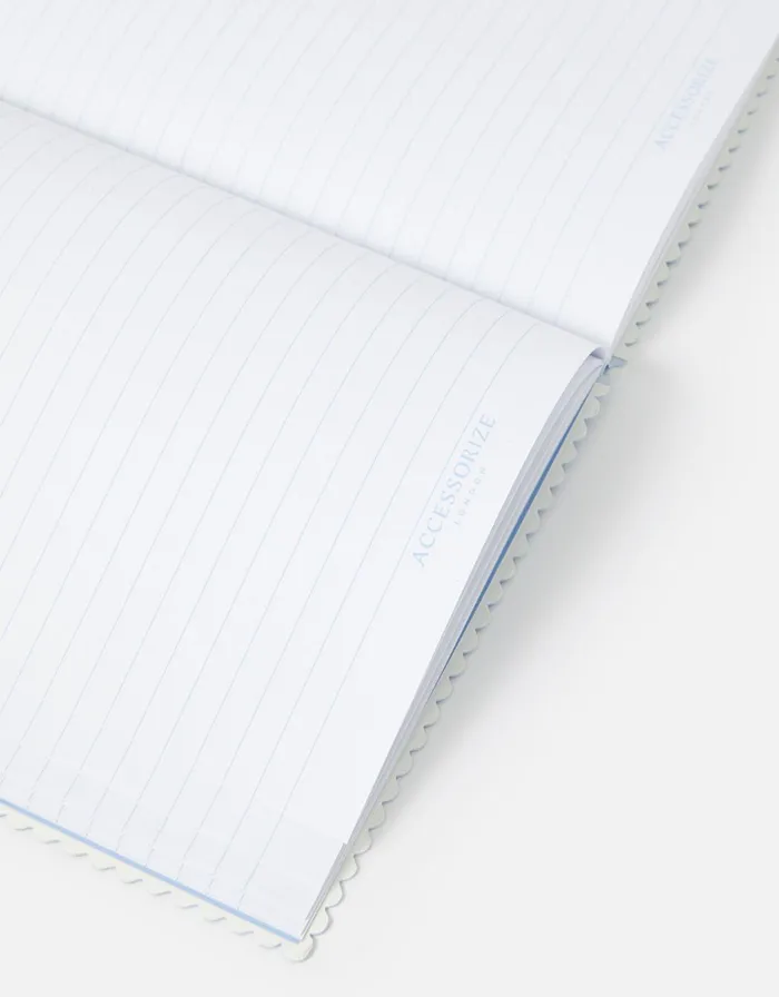 Accessorize Scallop Detail Notebook Women Stationery